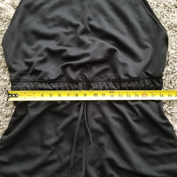 Adidas Women’s Sleeveless Relaxed Training Black Shorts Romper Jumpsuit Size XL - Picture 9 of 10